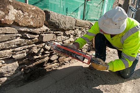 Lime Mortar with Pointing Gun