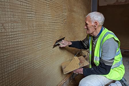 Lime Plaster Scratch Coat Application