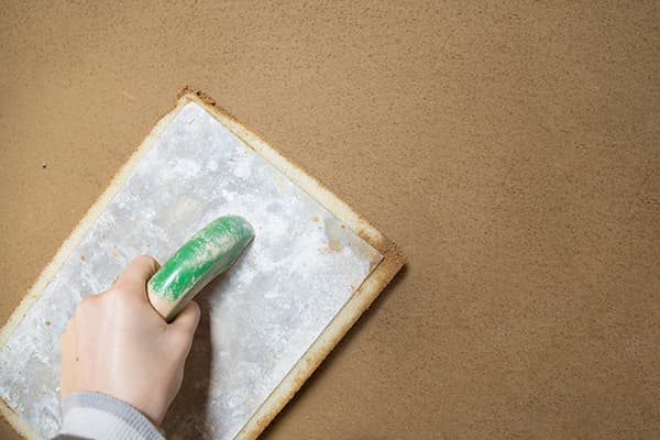 Plastering Finished with a Sponge Float